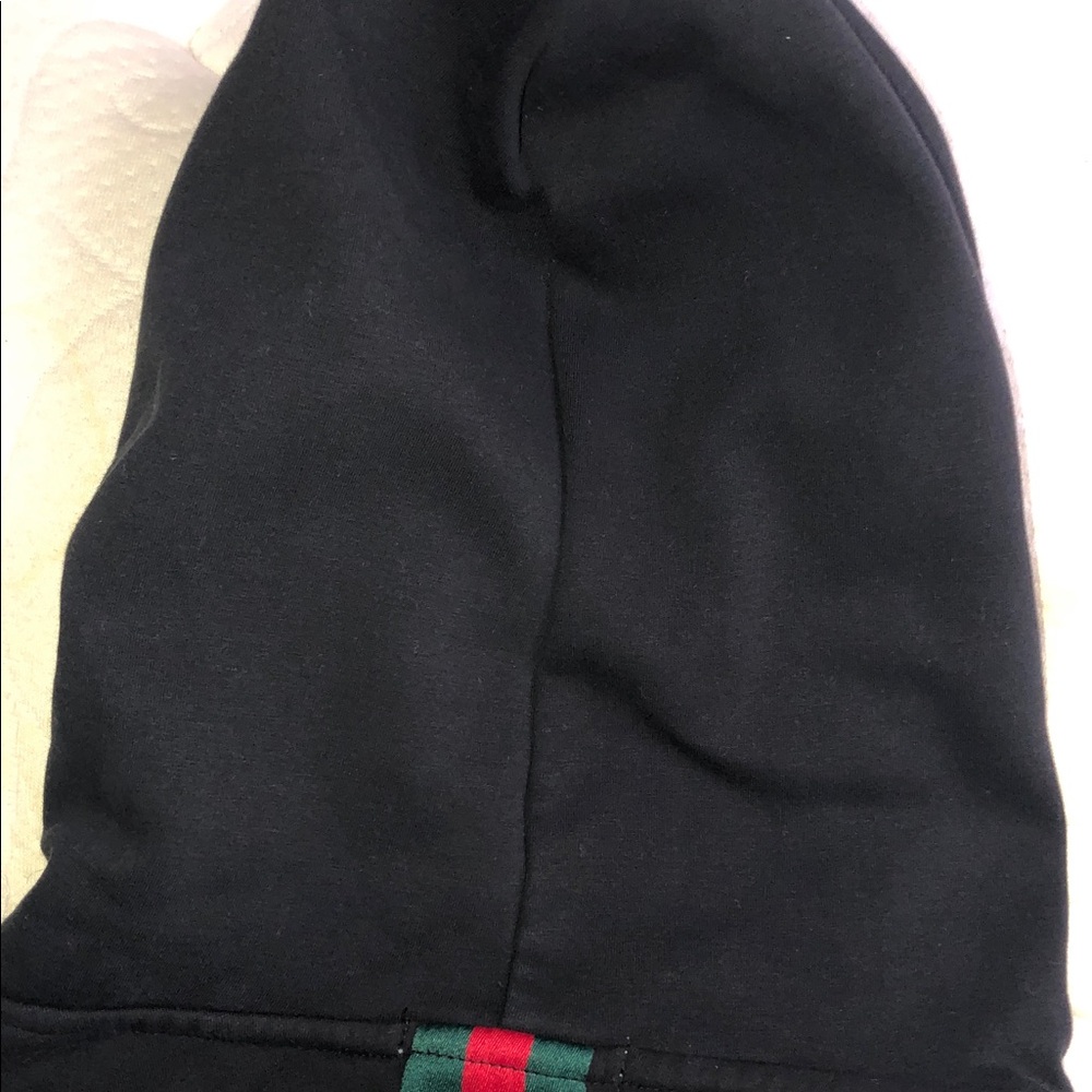 Gucci Black Hoodie with Gold Logo and Crest - Picture 8 of 11